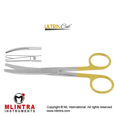 UltraCut™ TC Operating Scissor Curved - Blunt/Blunt Stainless Steel, 14.5 cm - 5 3/4"